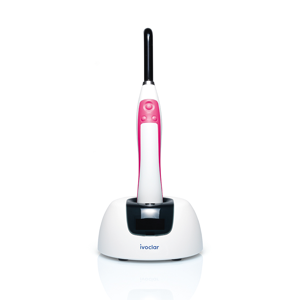 Bluephase G4 polymerisatielamp met oplaadstation/radiometer roze, stuk