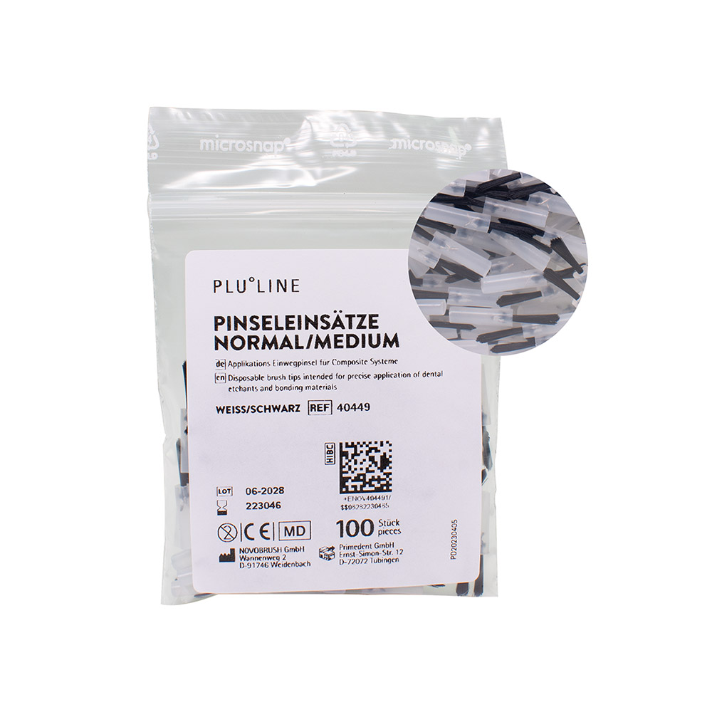 PLULINE PENSELHOUDERS zwart/wit, 100 stuks