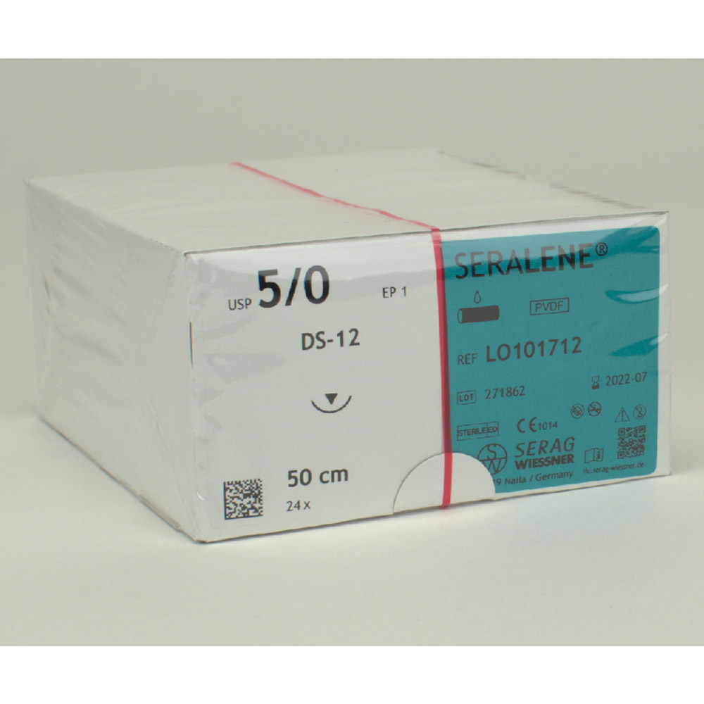 Seralene blauw USP 5/0 DS-12, 24 stuks