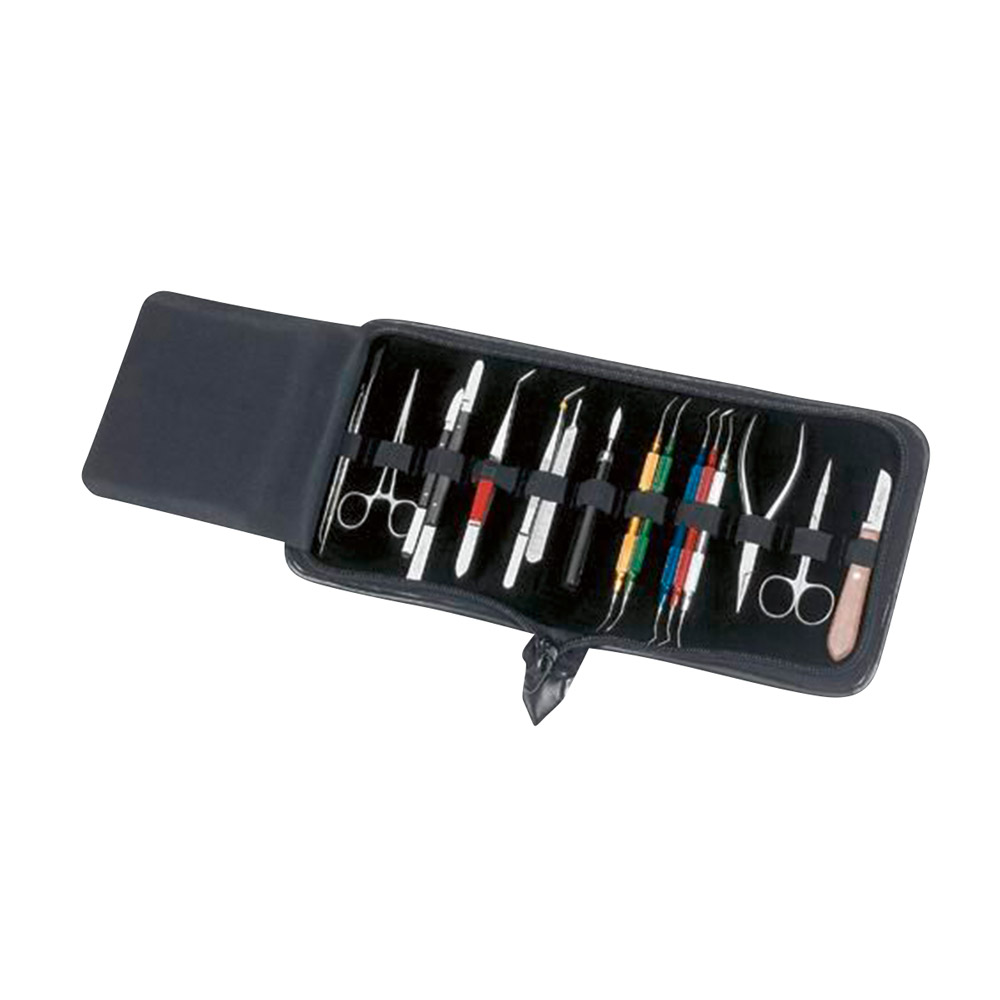 Techniekset in leren etui 3002, set