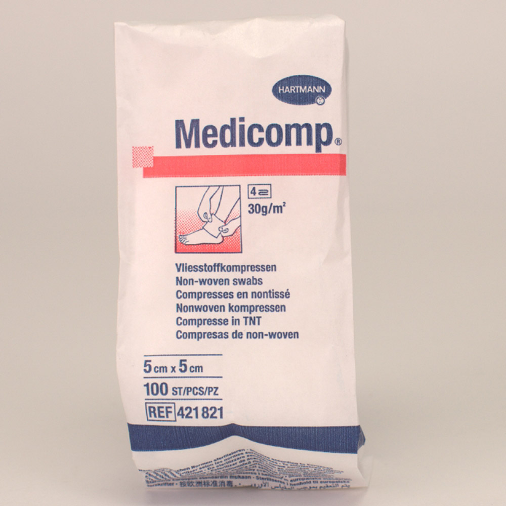 Medicomp kompres onsteriel 5 x 5, 100 stuks