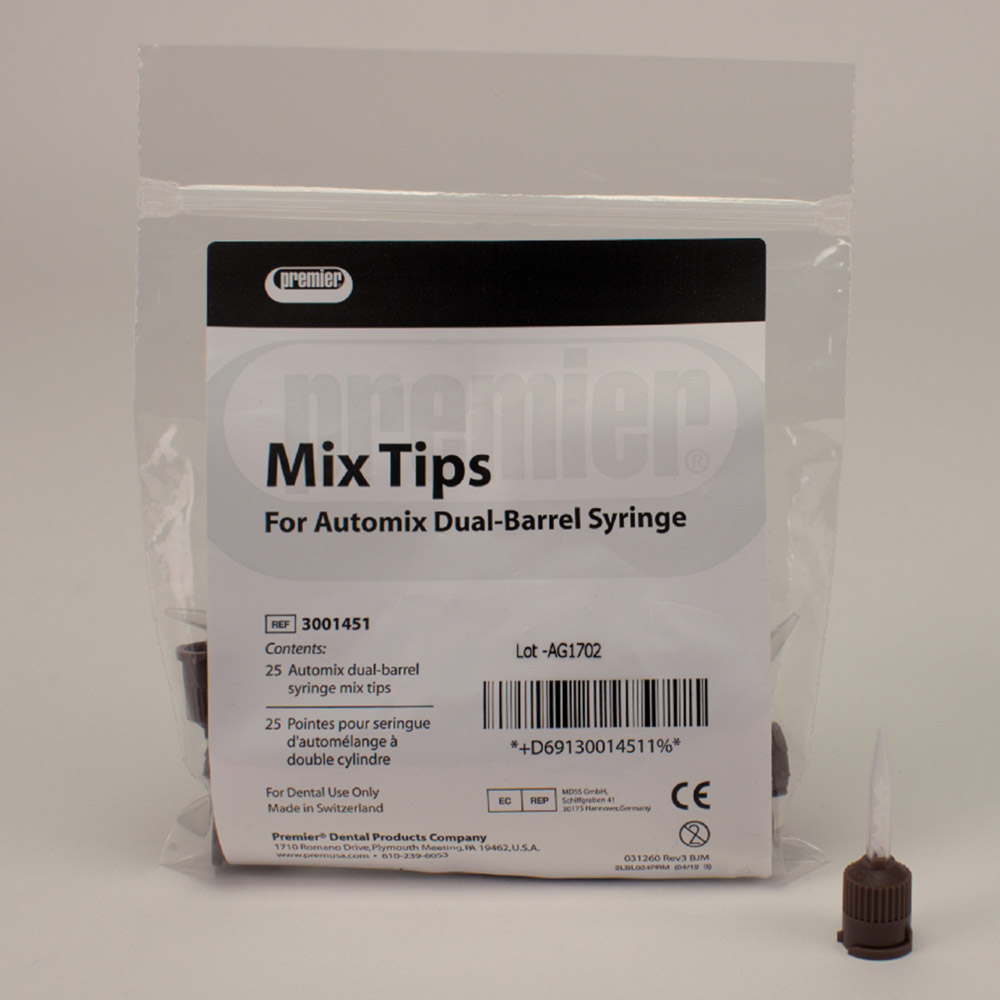 Tips voor het mengen van implantaatcement, verpakking