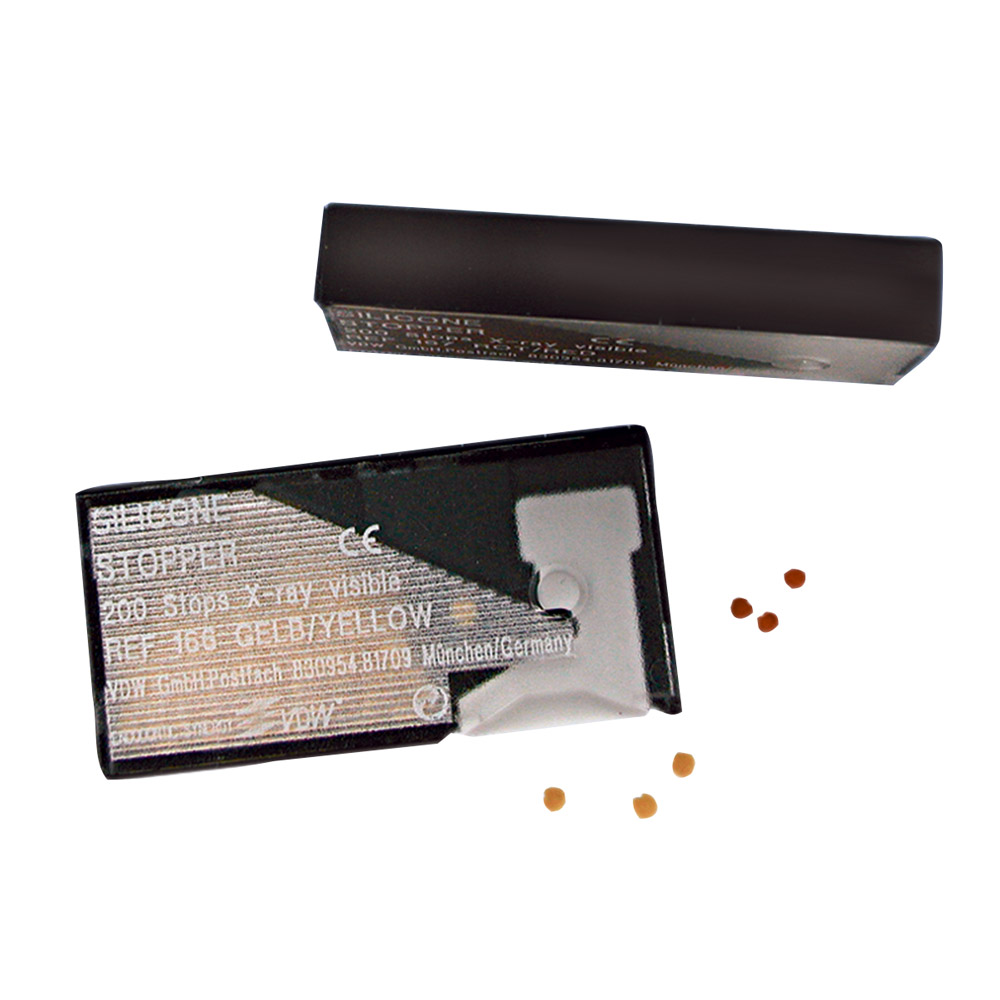 Siliconen stopper-dispenser rood, 200 stuks