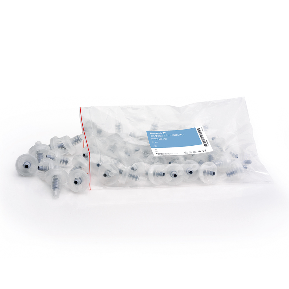 Dynamische mengcanules Zhermack grijs, 50 stuks