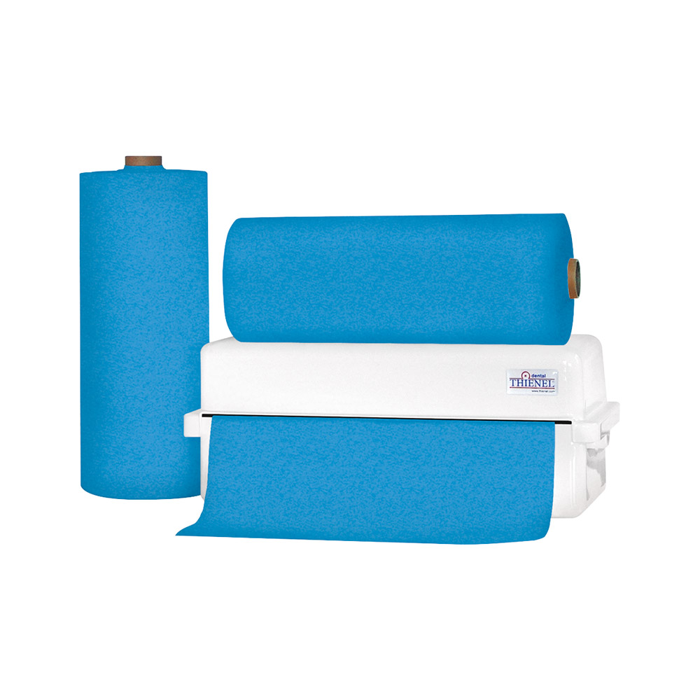patiëntencape 3 standaard 54 x 60 cm tand lichtblauw, 80 stuks rol
