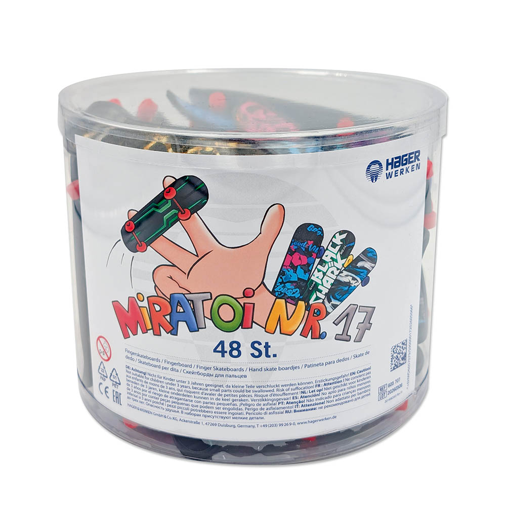 Miratoi Nr.17 Fingerskateboards Mix, 50 stuks
