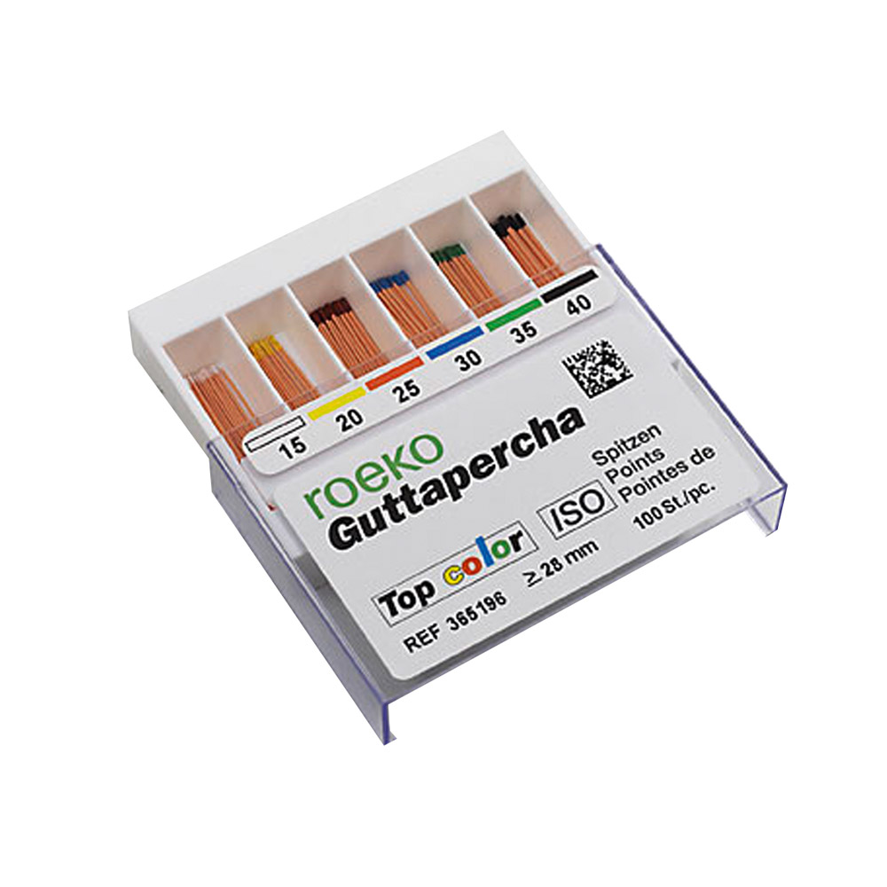 Guttaperchapunten Top-Color 15-40, 100 stuks schuifdoos