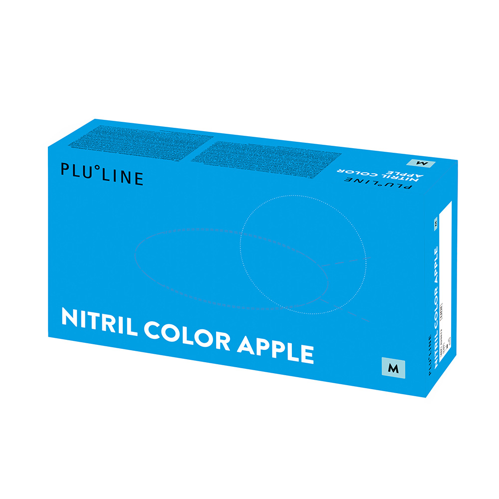 PLULINE NITRIL KLEUR appel, XS, 100 stuks