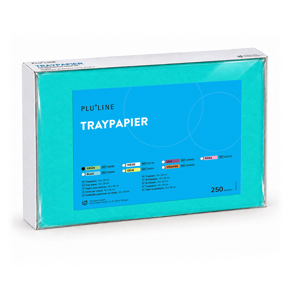 PLULINE Traypapier 18x28cm groen, 250St