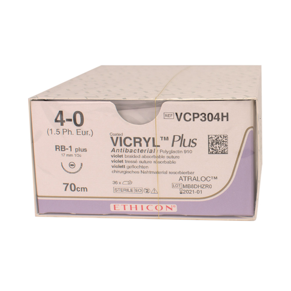 Vicryl Plus violet 4-0/EP1,5 FS2 70 cm, 36 stuks