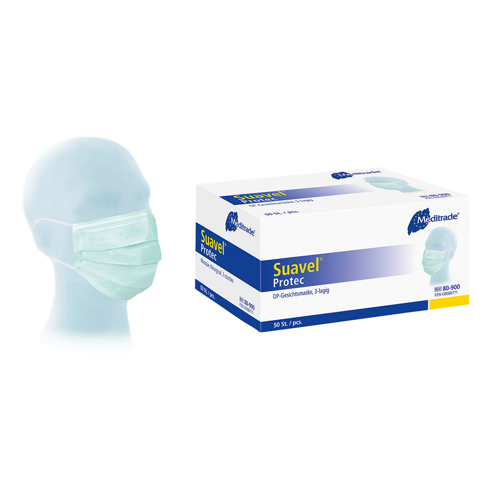 Mondmasker groen Protec Eco Type II, 50 stuks
