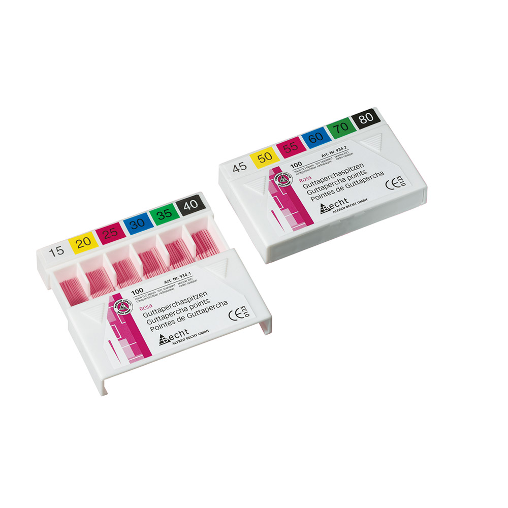 Guttaperchaspitsen roze 934 Nr.15, 100 stuks