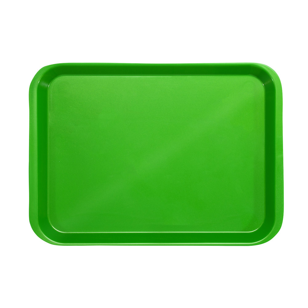 Behandeltray zonder indeling neon groen, per stuk