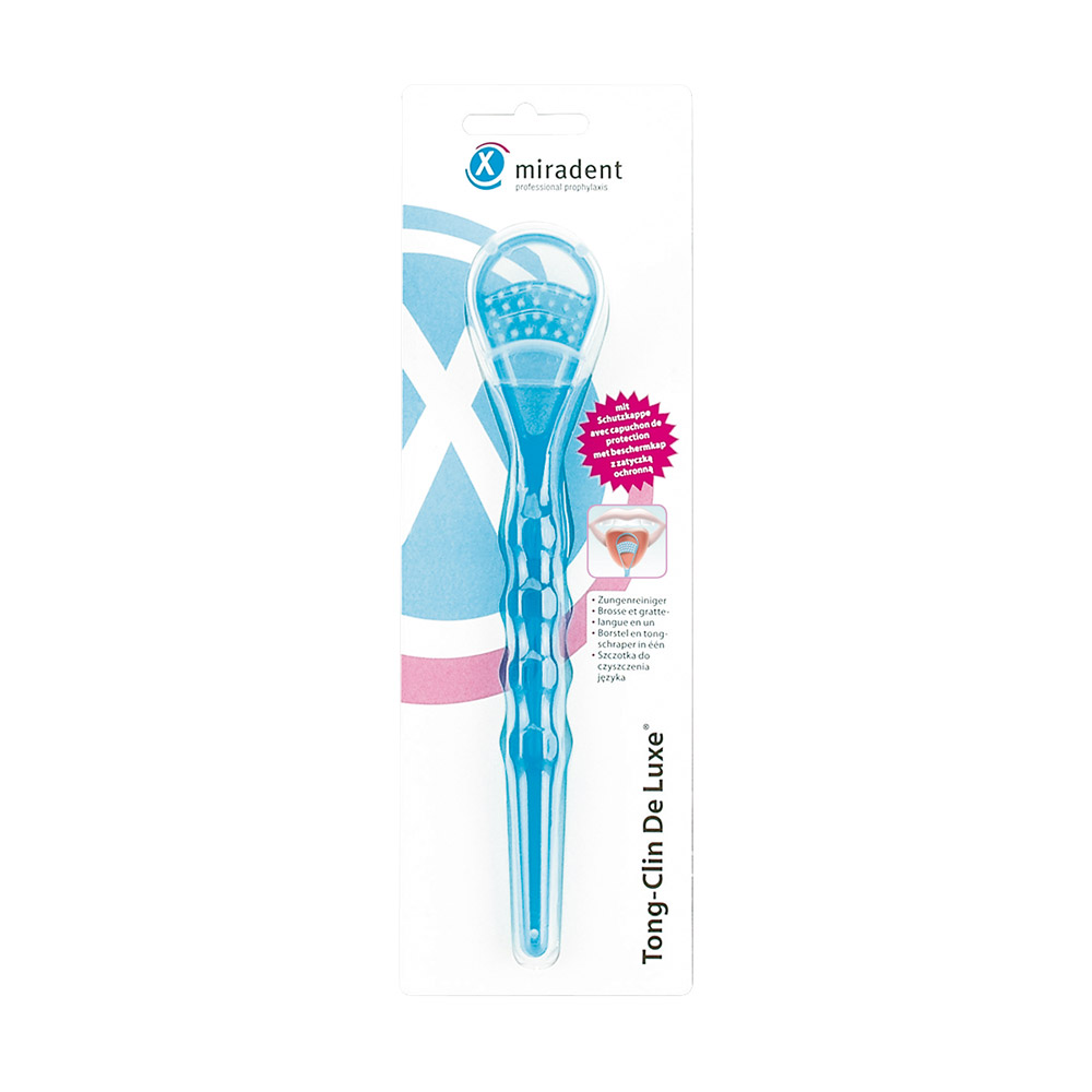 Tong Clin De Luxe blauw-transparant, stuk