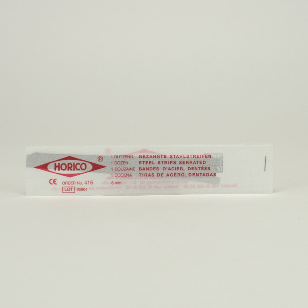 Stalen strip getand 6 mm, 12 stuks