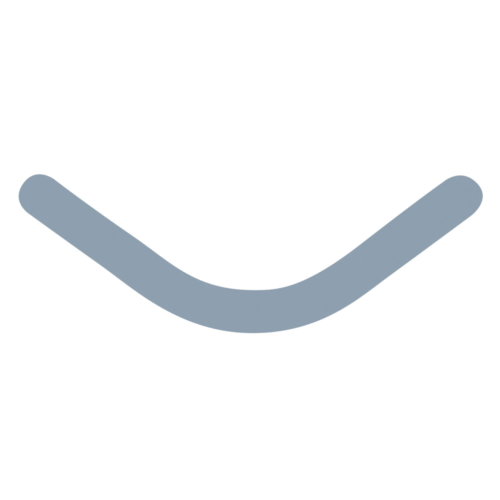 Tofflemire Slick Band regulier grijs right curve, 50 stuks