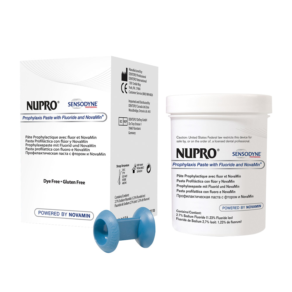 Nupro Sensodyne oranje polijstpasta met fluoride, 340 g pot