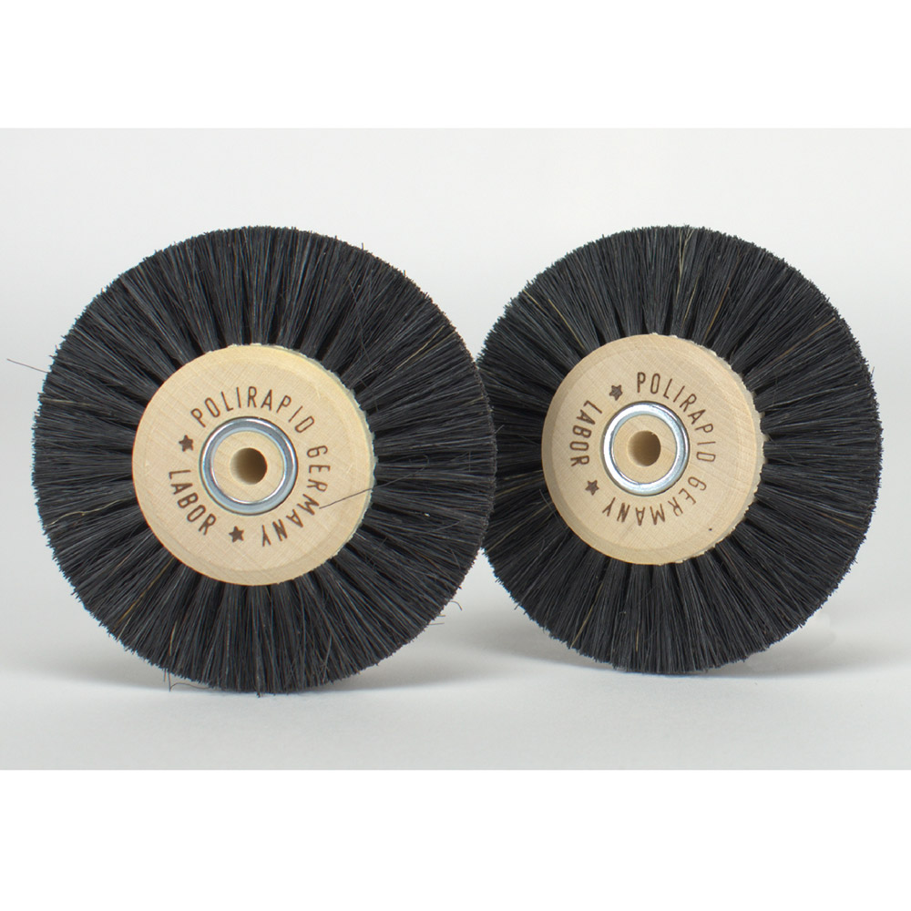 Polijstborstel laboratorium, houten kern, spits, 3/ø40/80 mm, 12 stuks