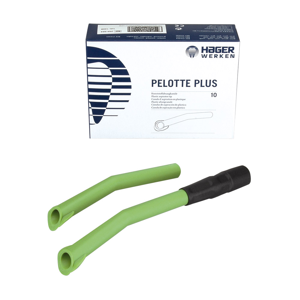 Pelotte Plus groen, 10 canules + adapter
