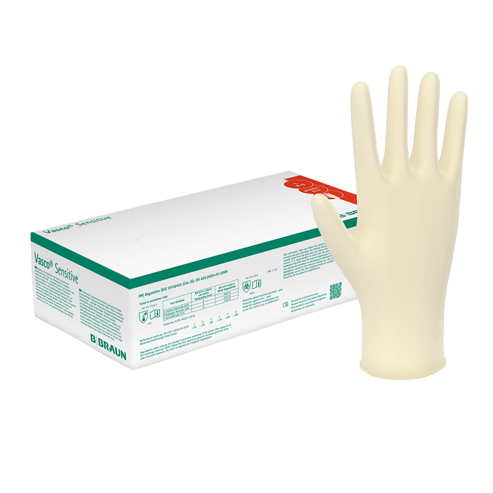 Vasco Sensitive Handschoenen poedervrij mt. S, 100 stuks