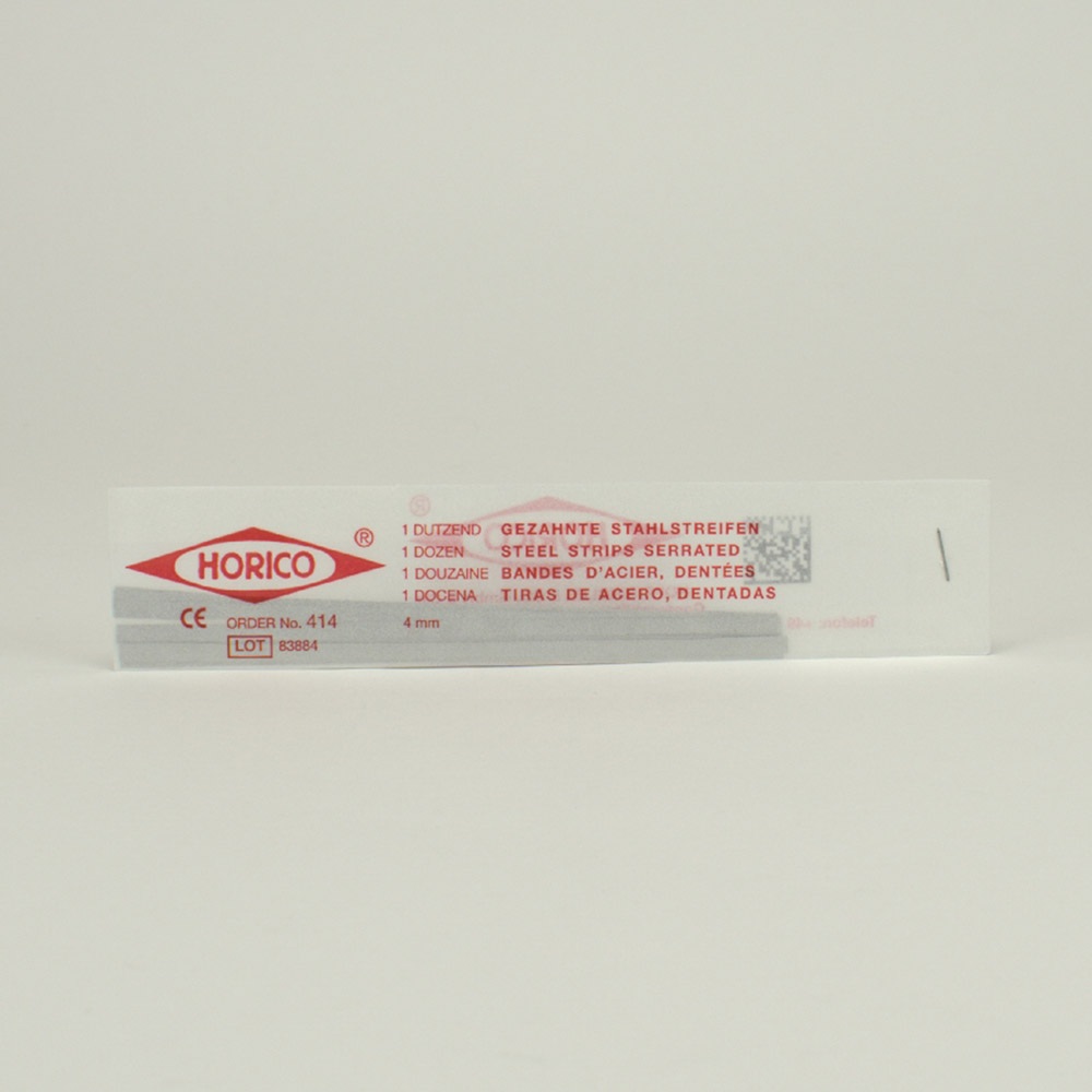 Stalen strips getand 4 mm, 12 stuks