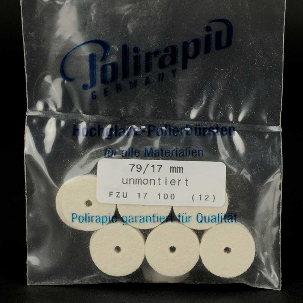 Viltwiel ongeassembleerd ø17 mm x 35 mm, 12 stuks