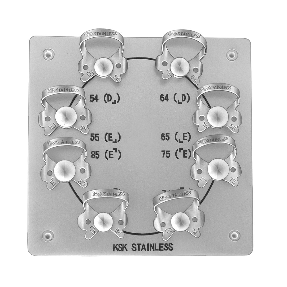 Fit kofferdam klemmenbord met 8 klemmen, stuk