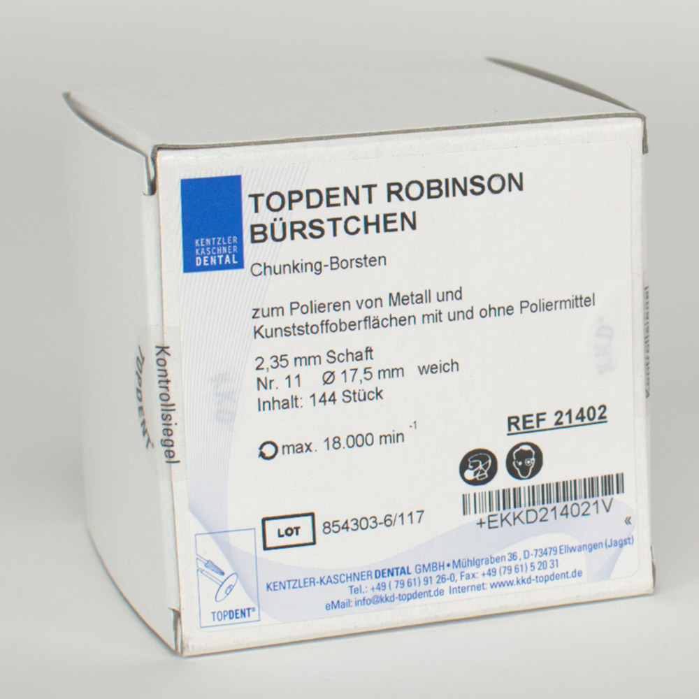 Robinson Borstels Handstuk Nr. 11 zacht, 144 stuks