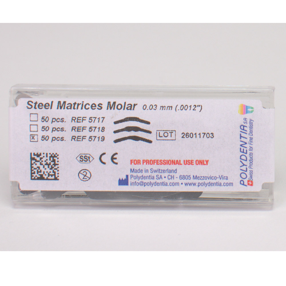 Matrixen superdun 0,03 mm 9,5 molaar, 50 stuks
