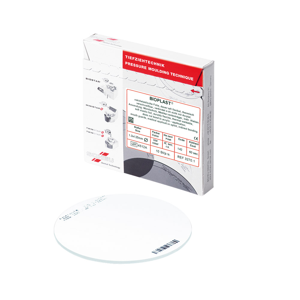 Bioplast thermo-vormfolie 125 x 1,00 mm transparant, 10 stuks
