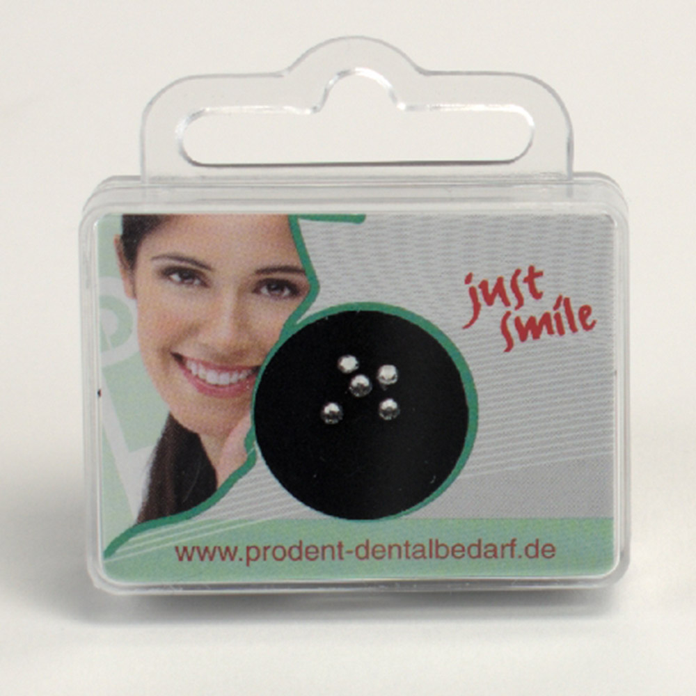 Dental Jewel Tandsieraad wit Diamant 1,8 mm, 5 stuks