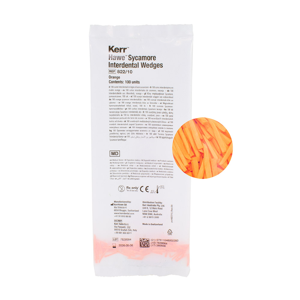 Hawe Interdentalkeile Gr. 10 oranje 822, 100 stuks