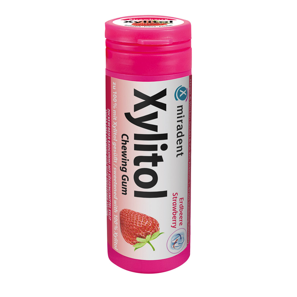 Xylitol Chewing Gum for Kids aardbei, bus met 30 stuk