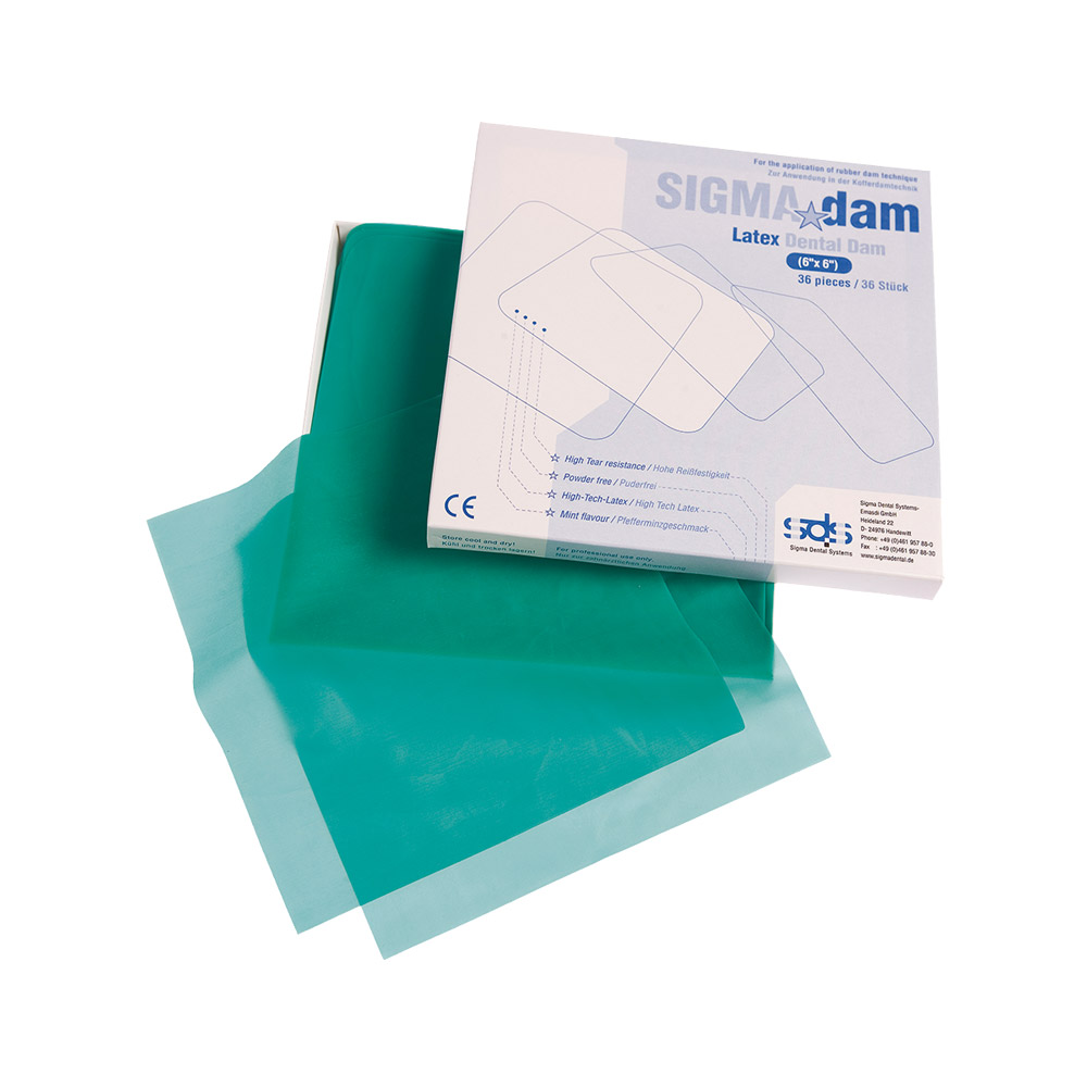 Sigma Dam poedervrij groen heavy 6 x 6, 36 Vel