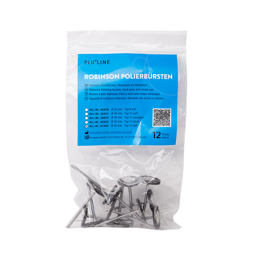 PLULINE ROBINSON BORSTELS #12 Hst soft, 12 stuks