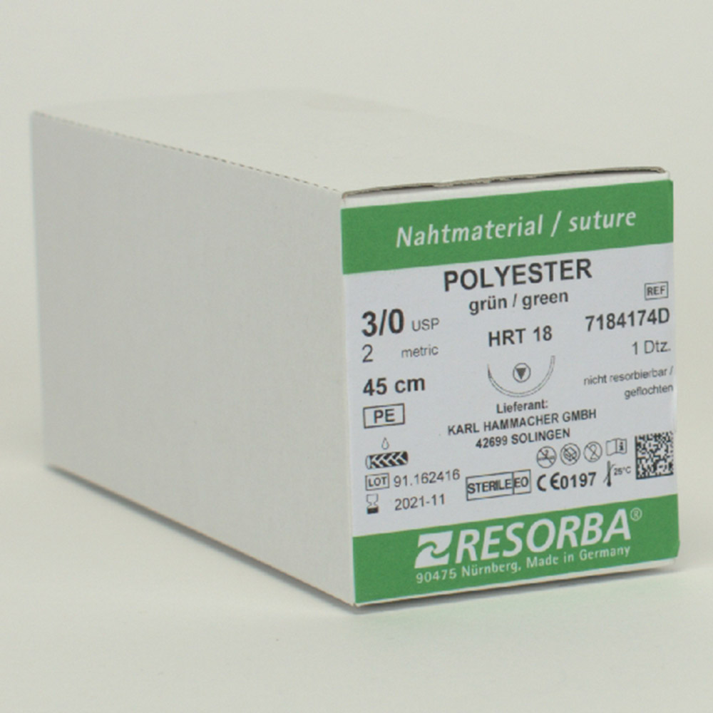 Resorba HRT-18 3/0 poly groen12st