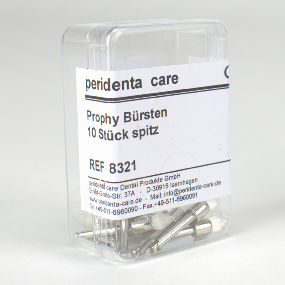 Prophy borstel Wst Nylon puntig ø 5 mm, 10 stuks