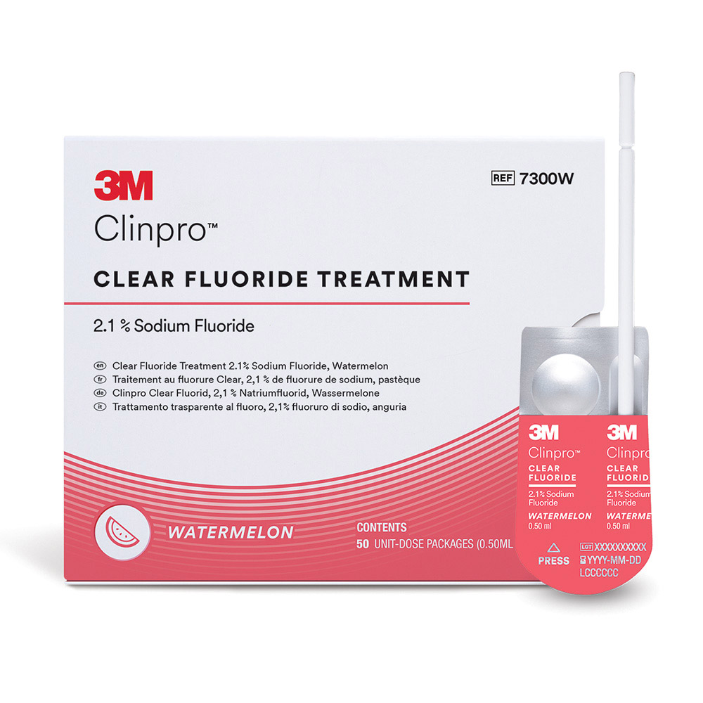 Clinpro Clear Fluorid Watermeloen L-Pop, 50 x 0,5 ml
