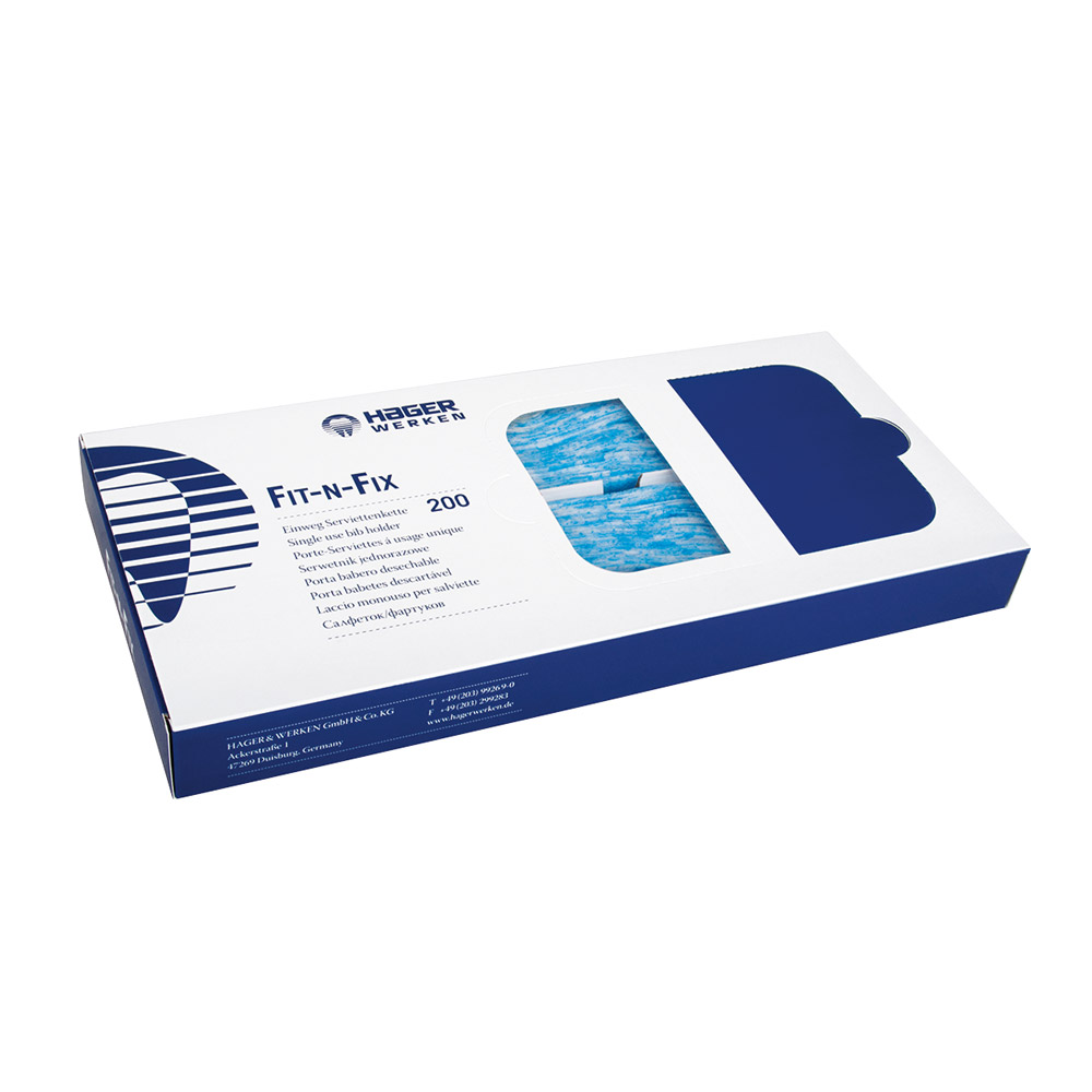 Fit-N-Fix Servethouder floral-blauw, 200 stuks