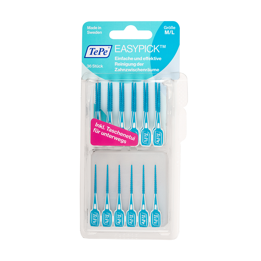 TePe EasyPick M/L turkoois, 36 stuks Blister