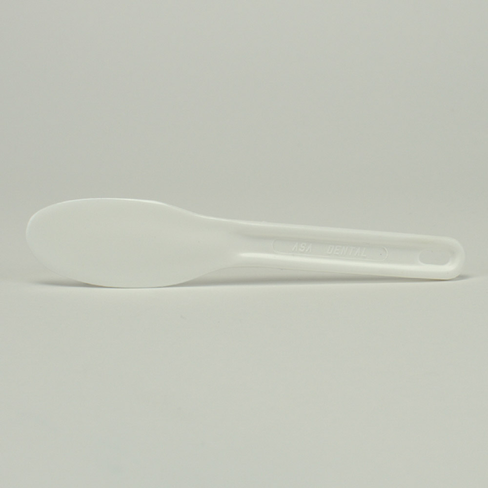 Flexibele witte plastic spatel, per stuk