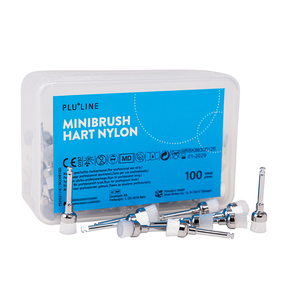 PLULINE MINIBRUSH ZR Nylon hard, 100 st.