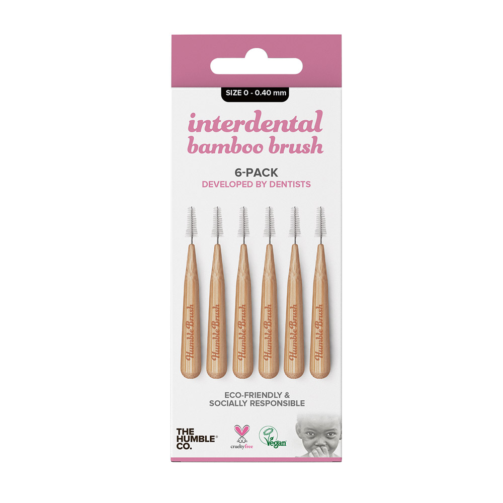 Humble ID Borstel Bamboe 0-0,4 mm paars, 6 stuks