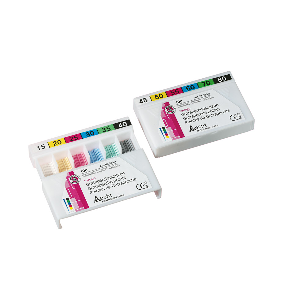 Guttaperchapuntjes gekleurd 935 Gr.20, 100 stuks
