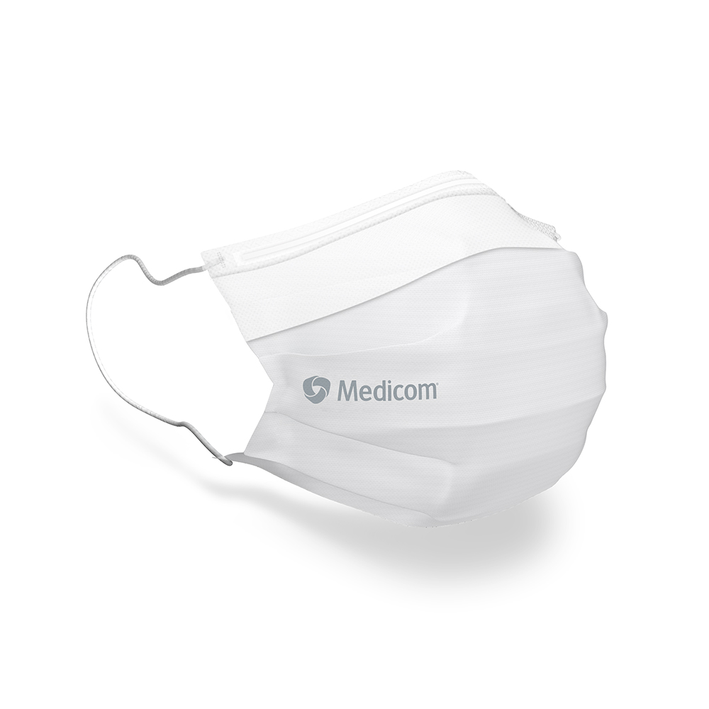 SafeMask SofSkin beschermer zonder beslaan medisch mondkapje wit, 50 stuks