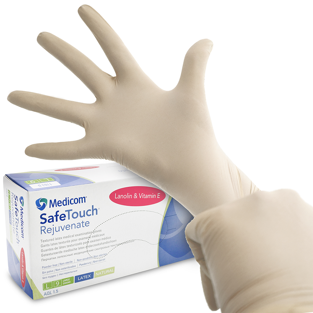 SafeTouch Rejuvenate Latex Handschoenen Maat XL pdfr, verpakking van 100 stuks