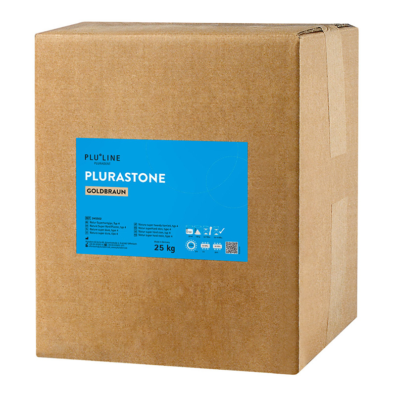 Plurastone Natuur superhardgips goudbruin, 25 kg doos