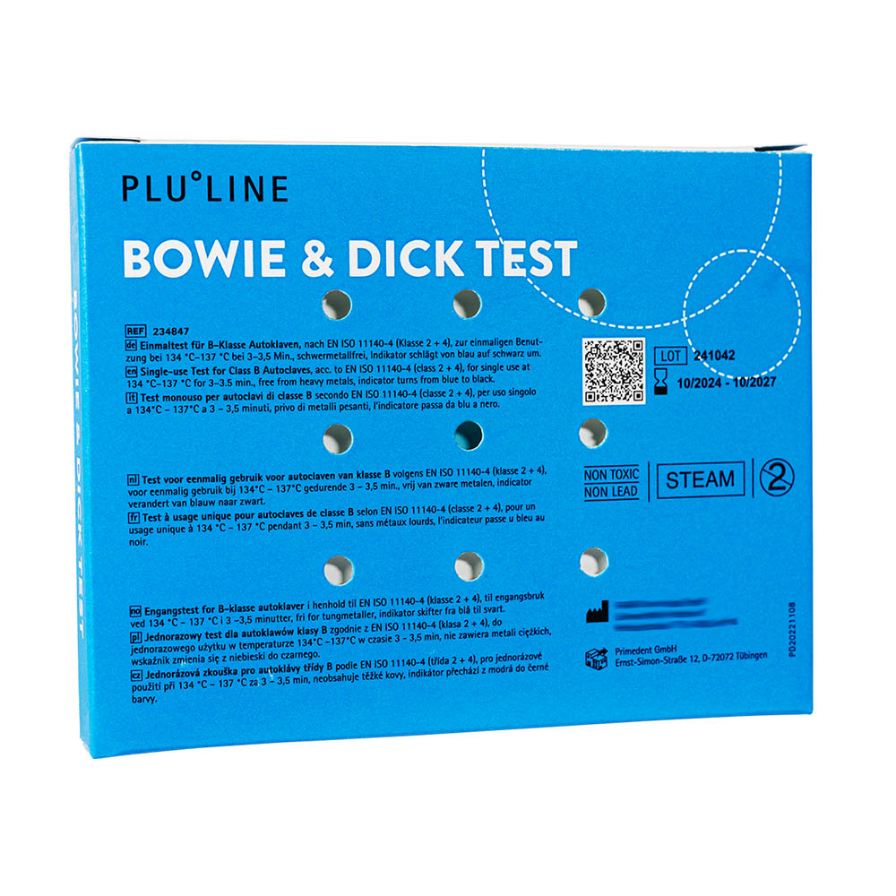 PLULINE BOWIE & DICK-TEST, wegwerptest, stuk