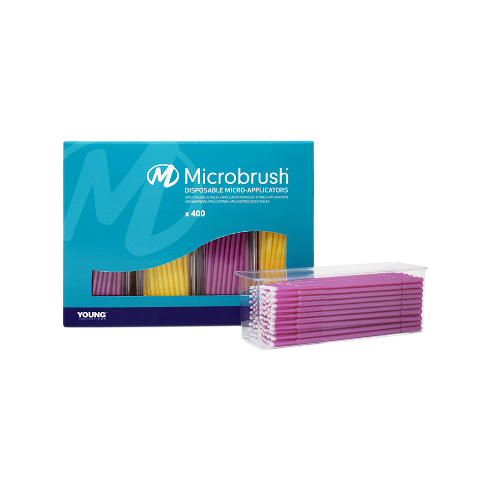 Microbrush plus fine pink/geel, 400 St.