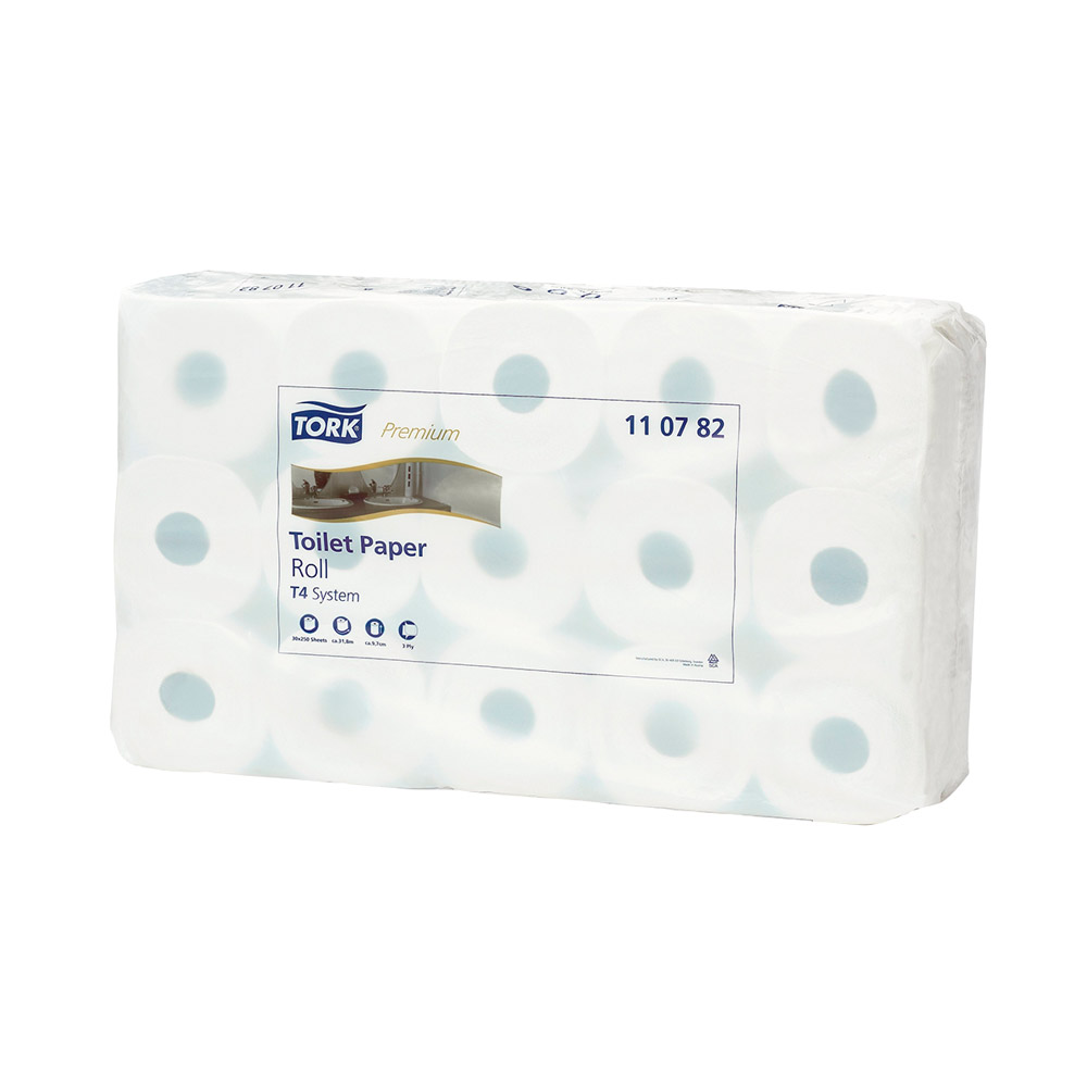 Tork Advanced T4 toiletpapier, 3-laags, wit, 30 rollen